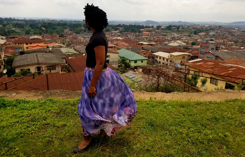 Fulbright Scholar Kala Allen looks out over the African city of Ibadan. 