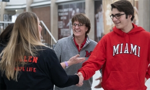 Talawanda High School senior Jackson Chase meets the family of his kidney donor, Veronica Mullen