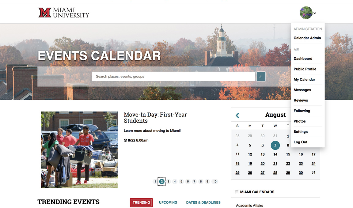 New university events calendar reflects the pulse of Miami - Miami  University