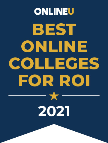 best-online-college-for-roi-badge