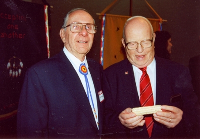 Miami Tribe Chief Floyd Leonard with Miami President Phillip Shriver