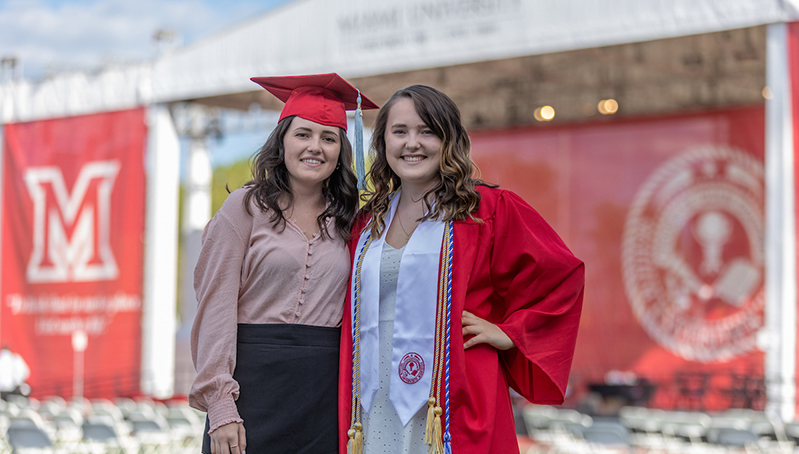 Sam and Hannah Baird celebrate commencement together this week.