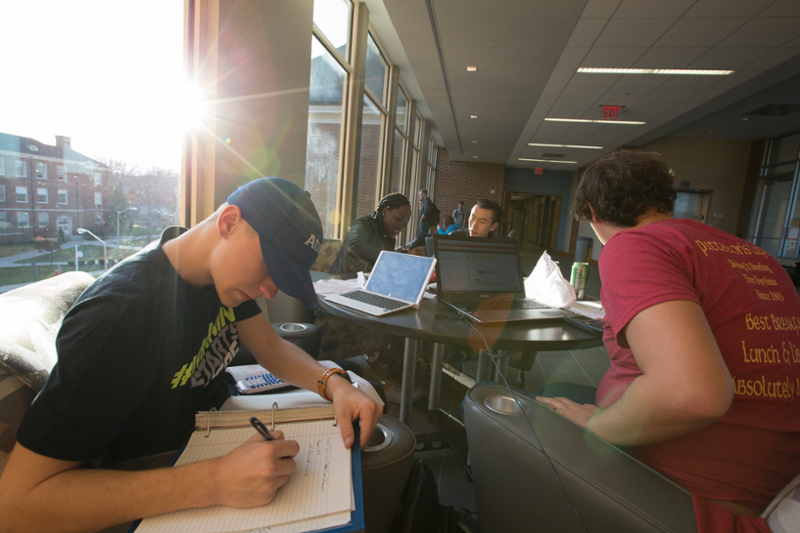 Students study in the College of Engineering and Computing