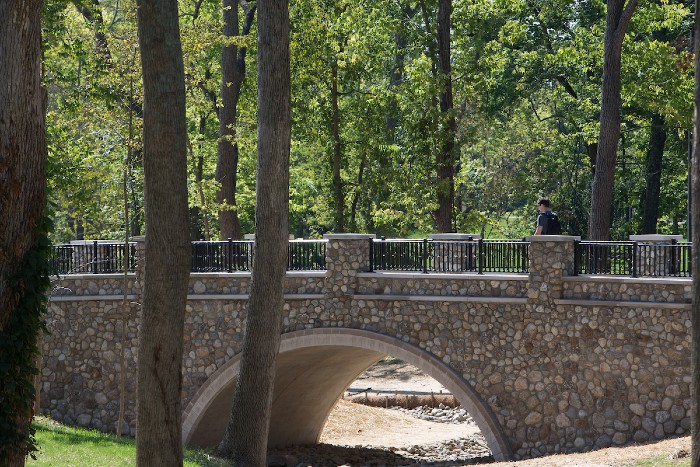 Stone foot-bridge on Western Campus