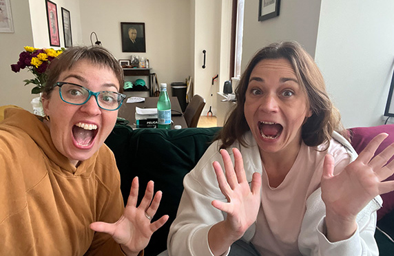 Amanda Dunne Acevedo, and Lindsey Barlag Thornton, in New York City