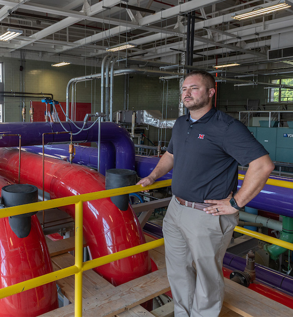 Vince Weatherstein in the geothermal plant