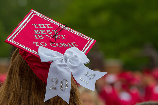 students' graduation cap