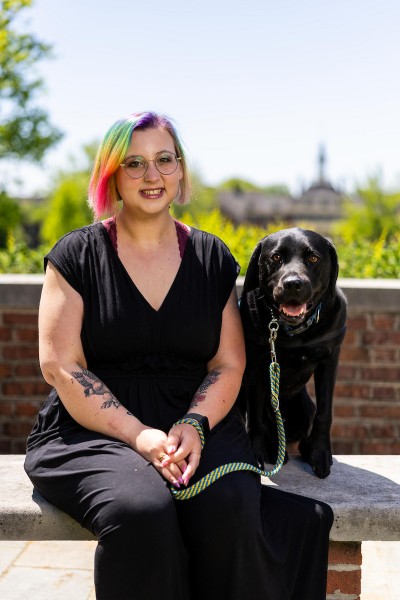 Annastashia Blesi and Service Dog Monroe Headshot