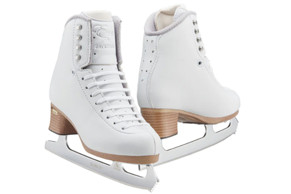 white pair of skates
