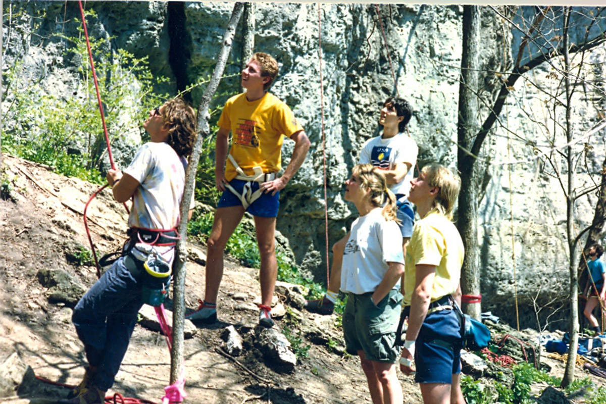 climbing trip members at Springfield Gorge