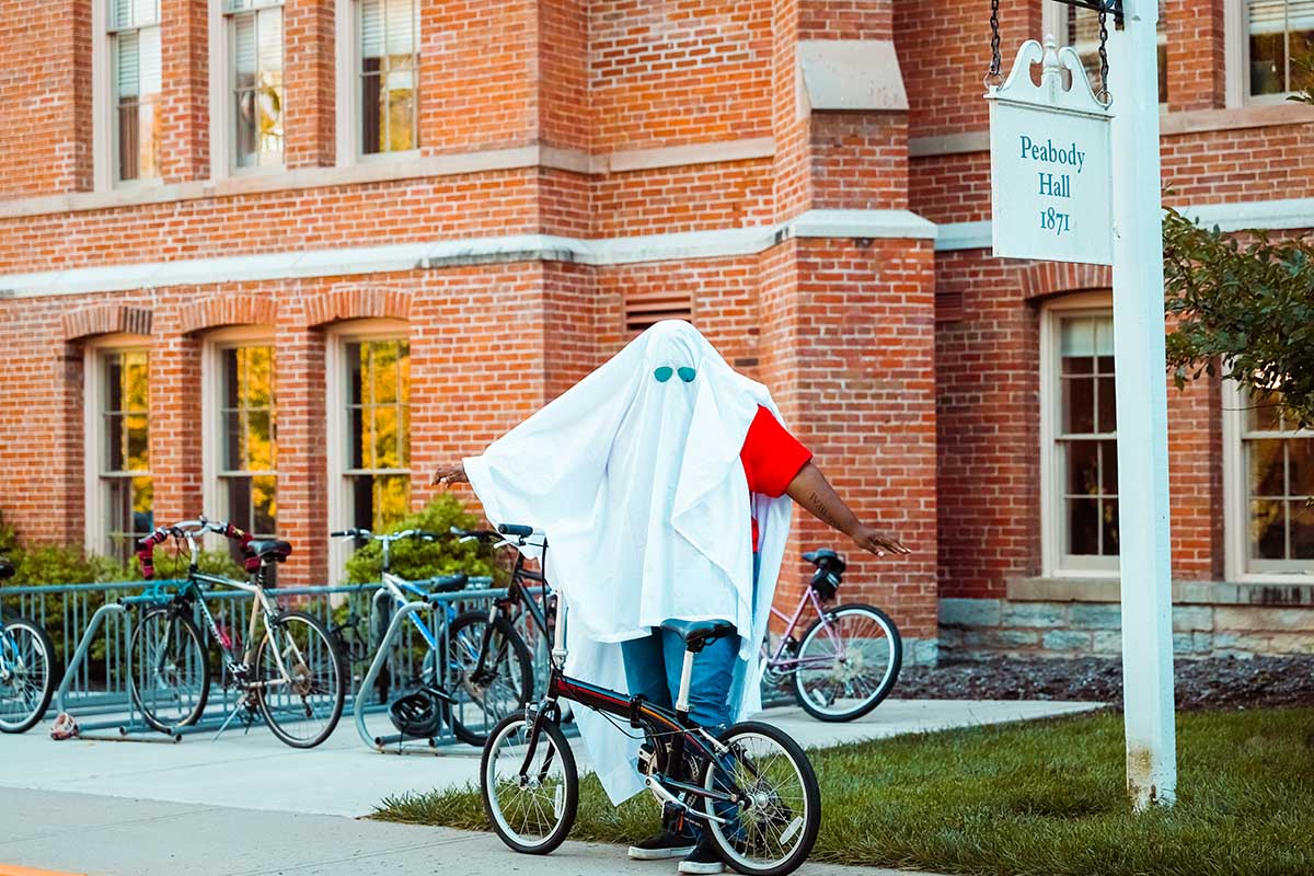 ghost on a bike
