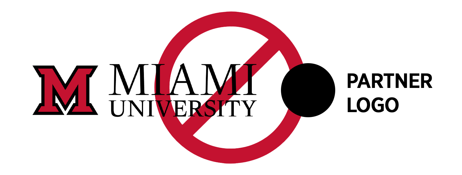 the primary logo with a partner logo directly right of it