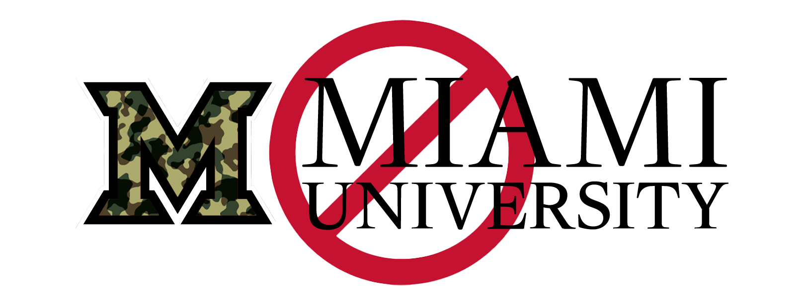 the primary logo, but with a camo pattern filling the Beveled-M