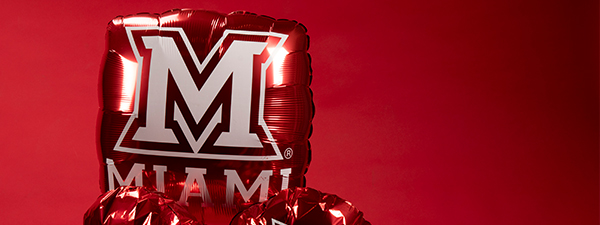 beveled-m on a balloon