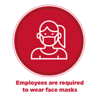 All employees required to wear face masks