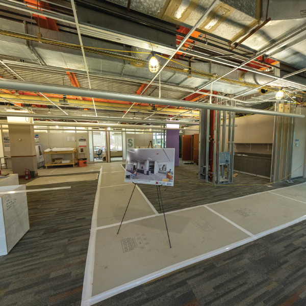 Construction of the lunch area