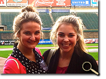 Meghan Saunier and friend at Progressive Field photo