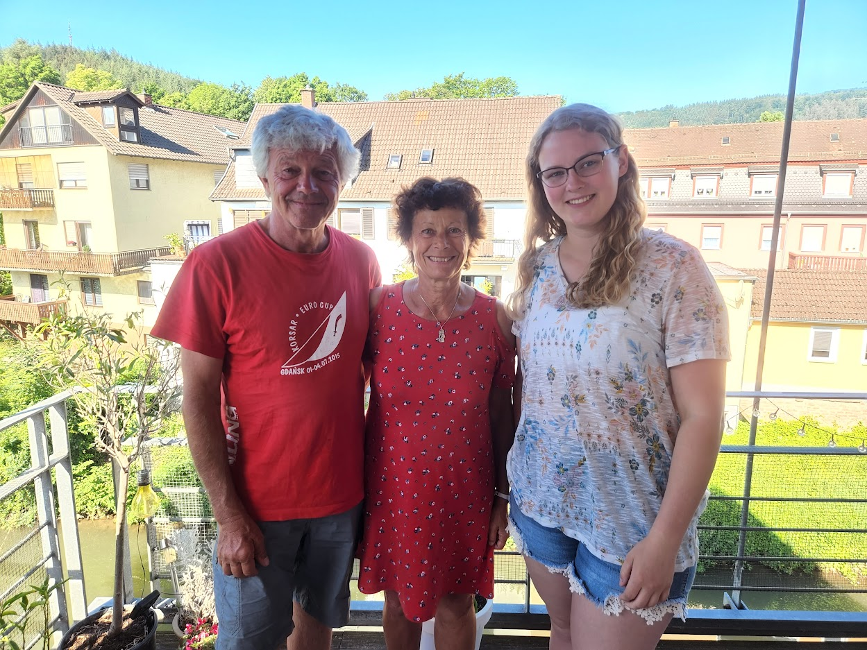 Allie with her host family in Neckargemünd