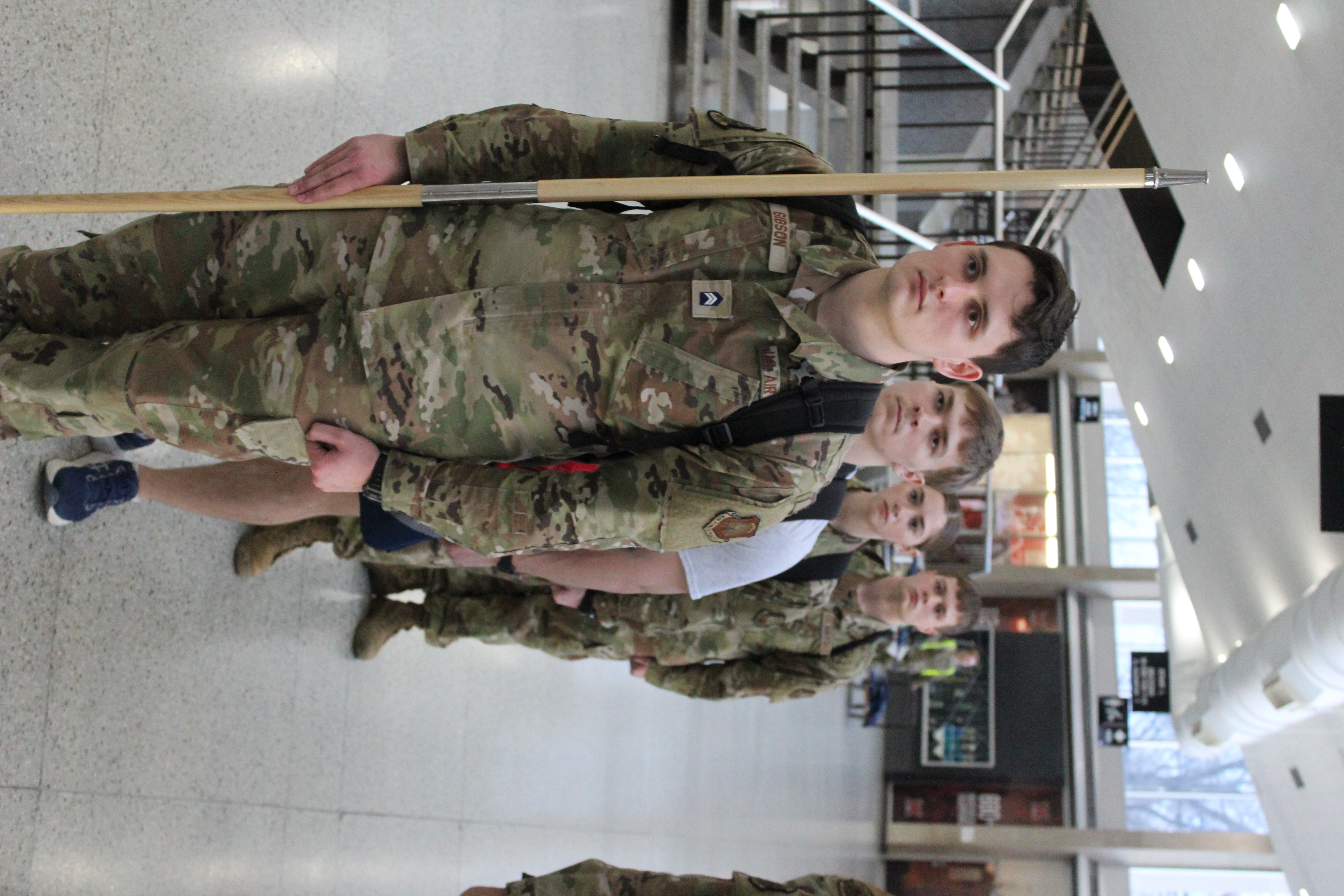 Cadets in front of Millett Hall