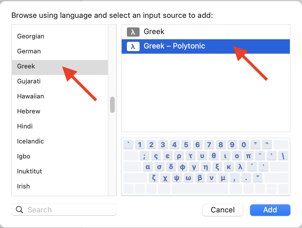 Mac Keyboard - Select Greek