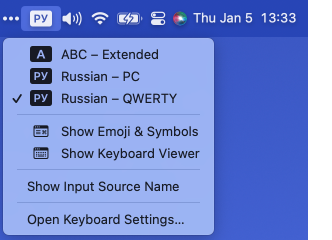 Apple Menu - Keyboard Selection
