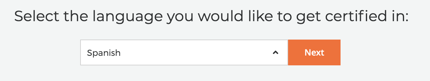 Language Selection