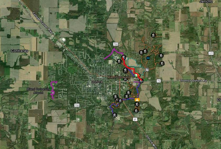 map of oxford trails by gis students