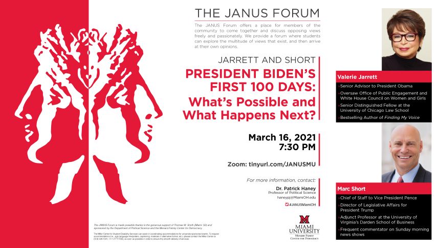 Image for the Janus Forum event held in spring 2021