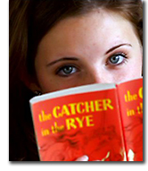 Carissa Rae Fry reading 'Catcher in the Rye'