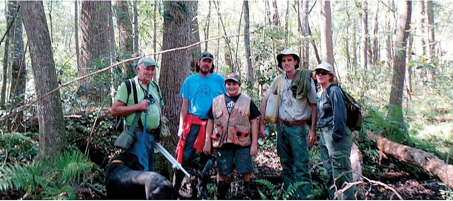 group photo in forest