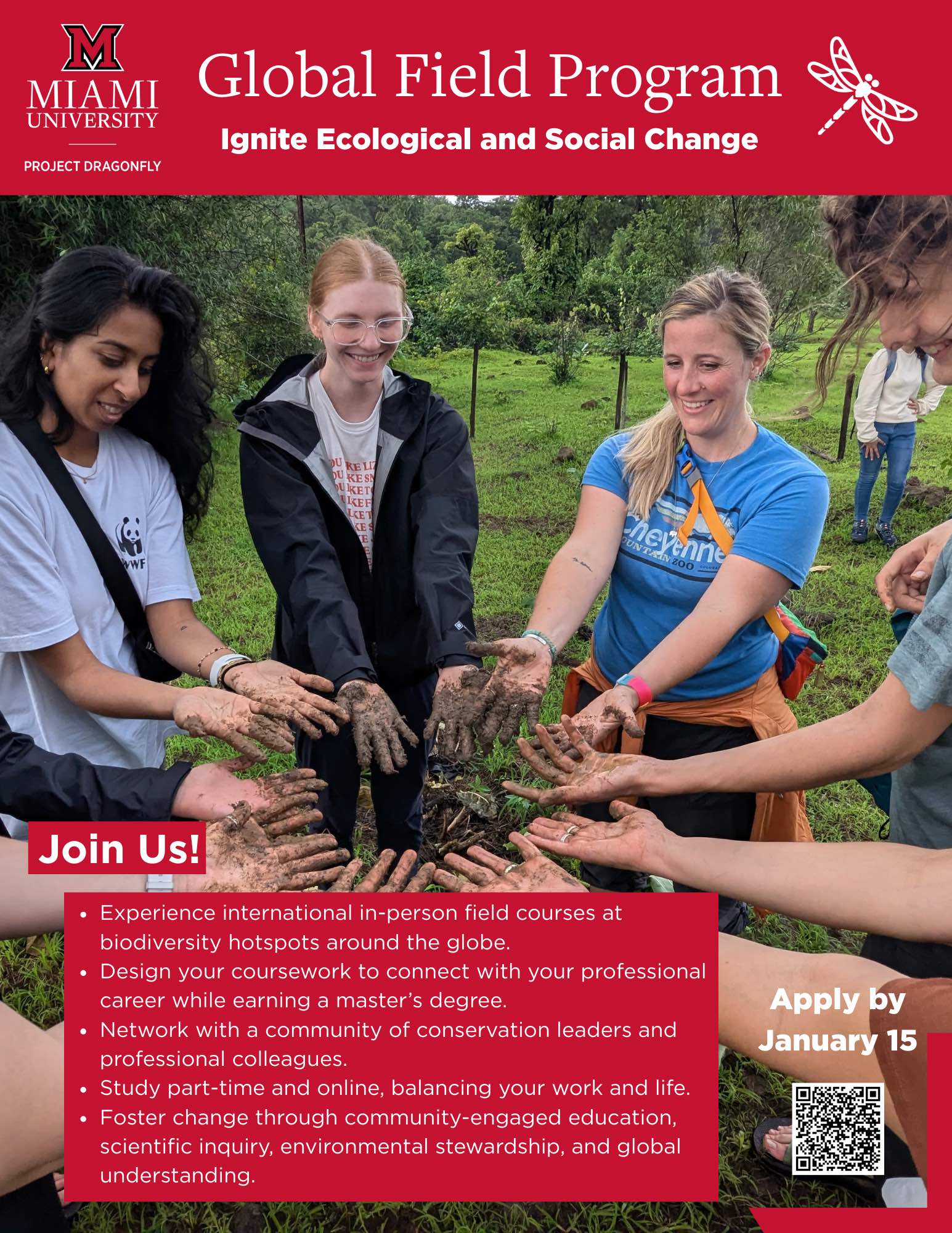 Global Field Program flyer with information about each of the offered courses.