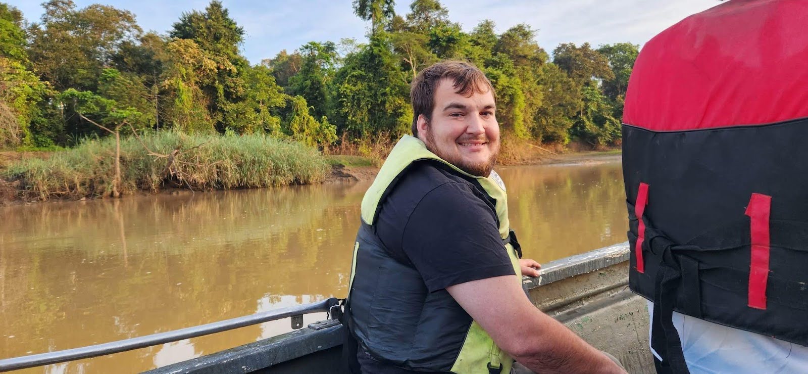 Grayson Ponti on a boat.