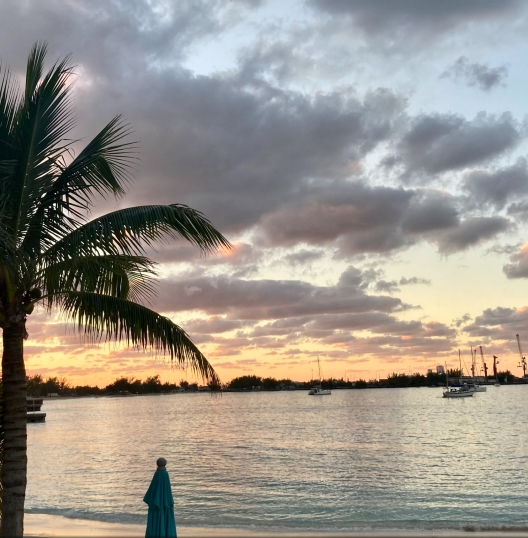 Bahamas beach and sunset.