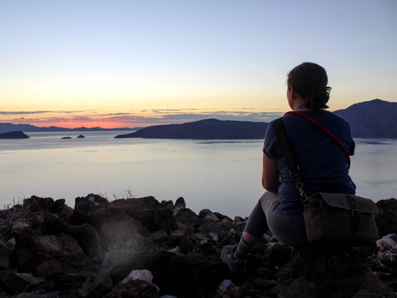 Observing the sunset