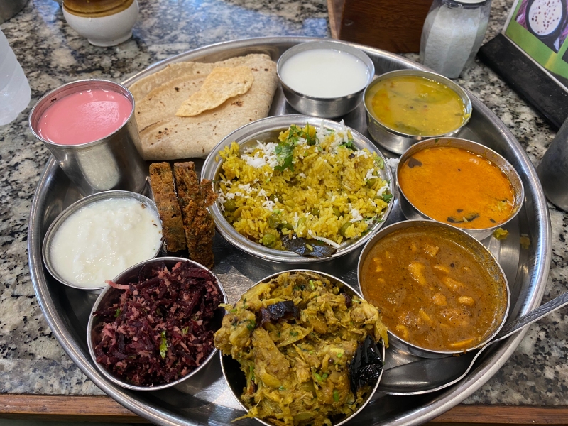 A meal eaten on the India field course.