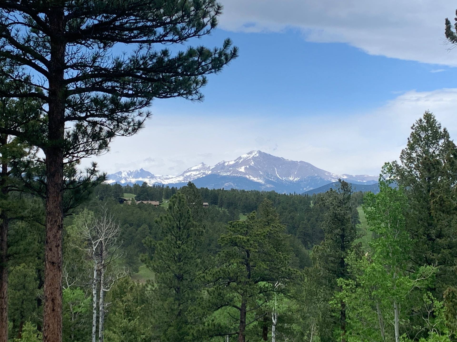 Mountain in the background.