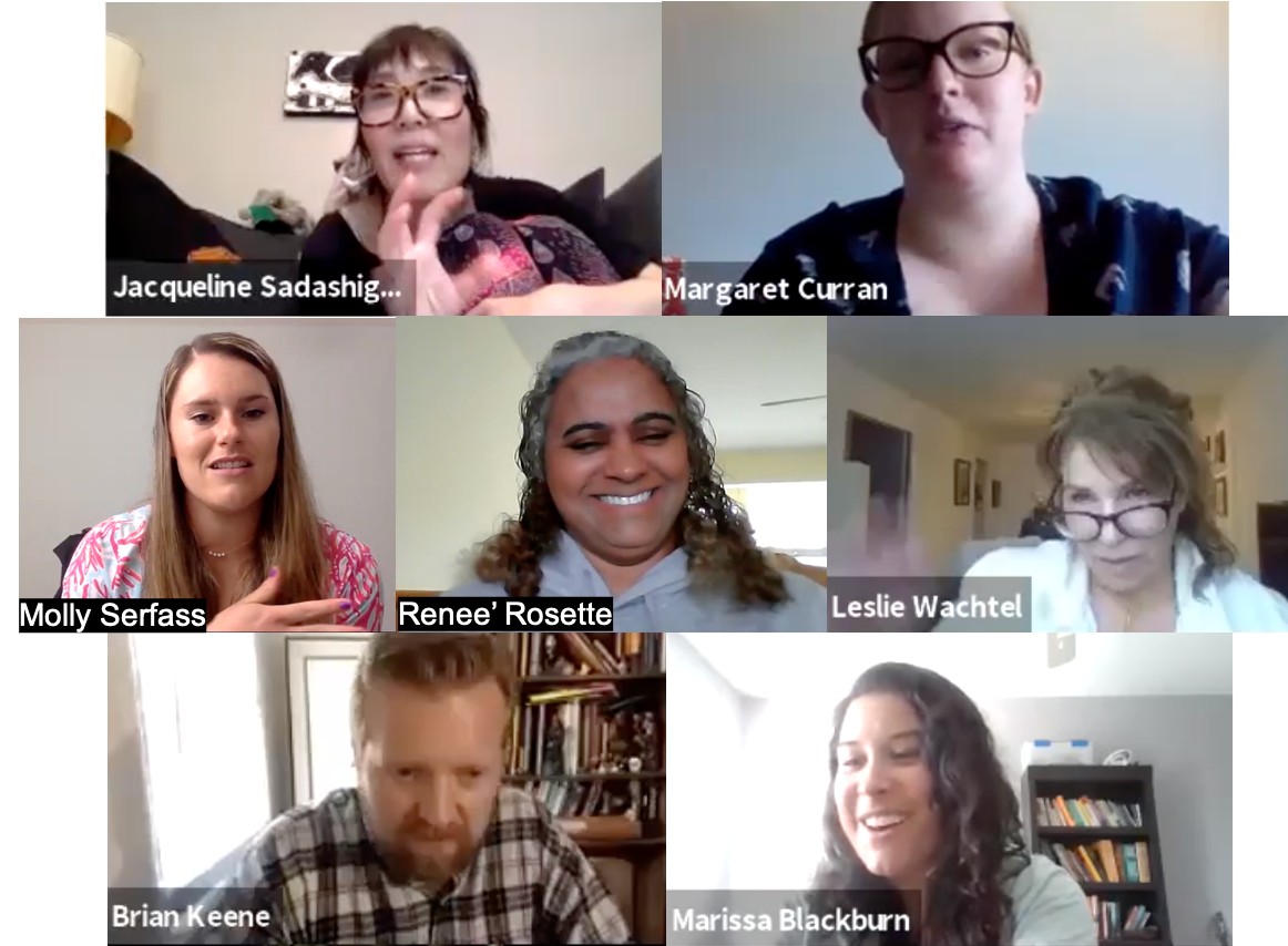 a screenshot with many people in a video call