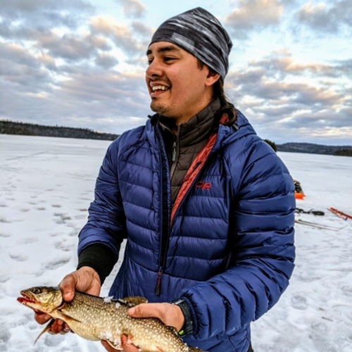 man holding fish