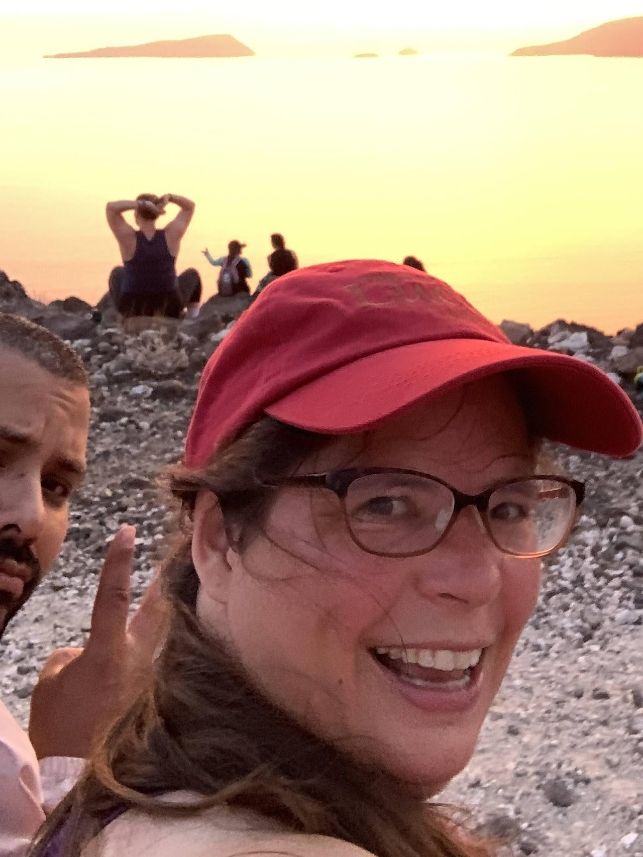 girl with sunset in the background