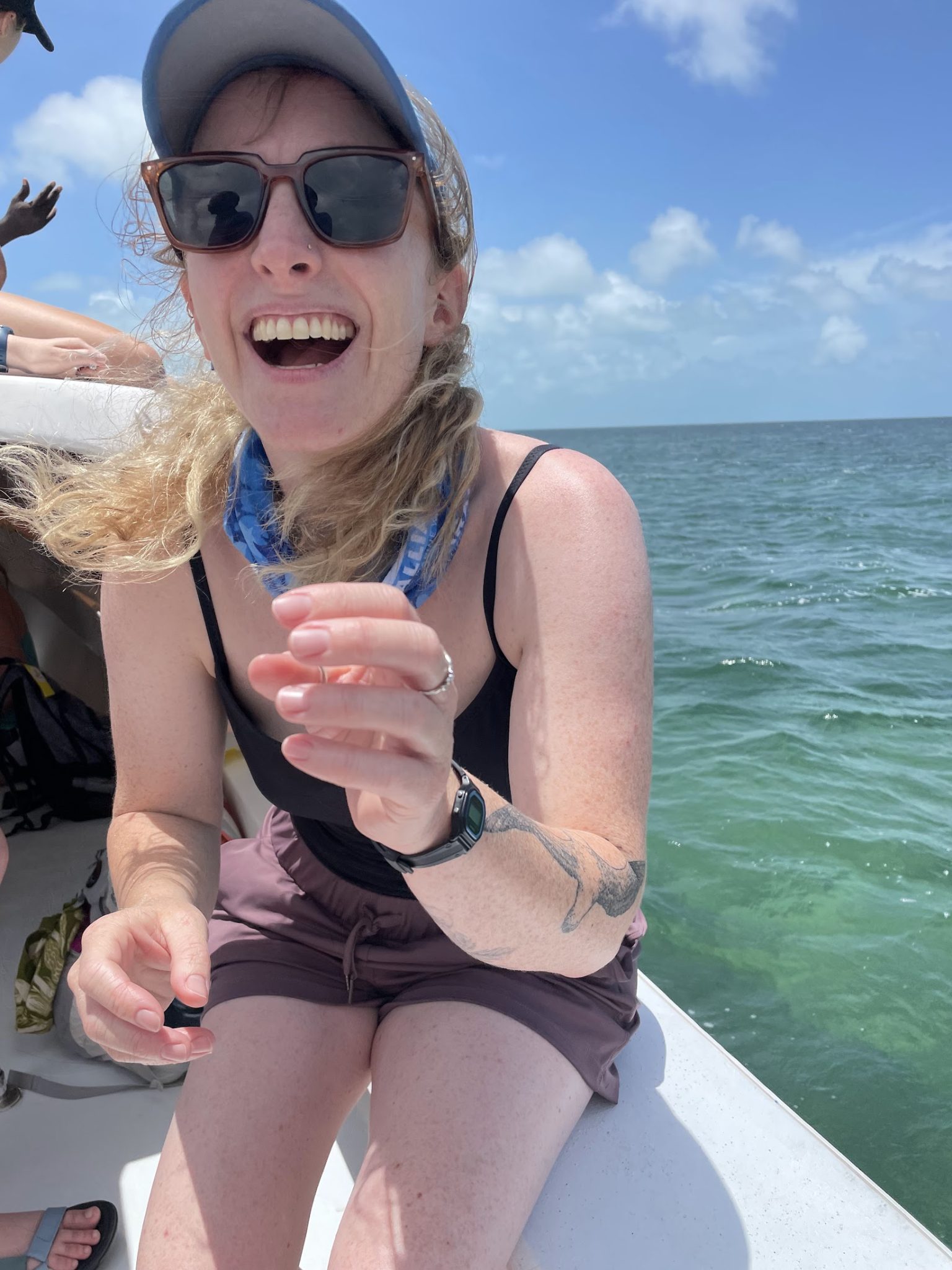 women on a boat in the ocean