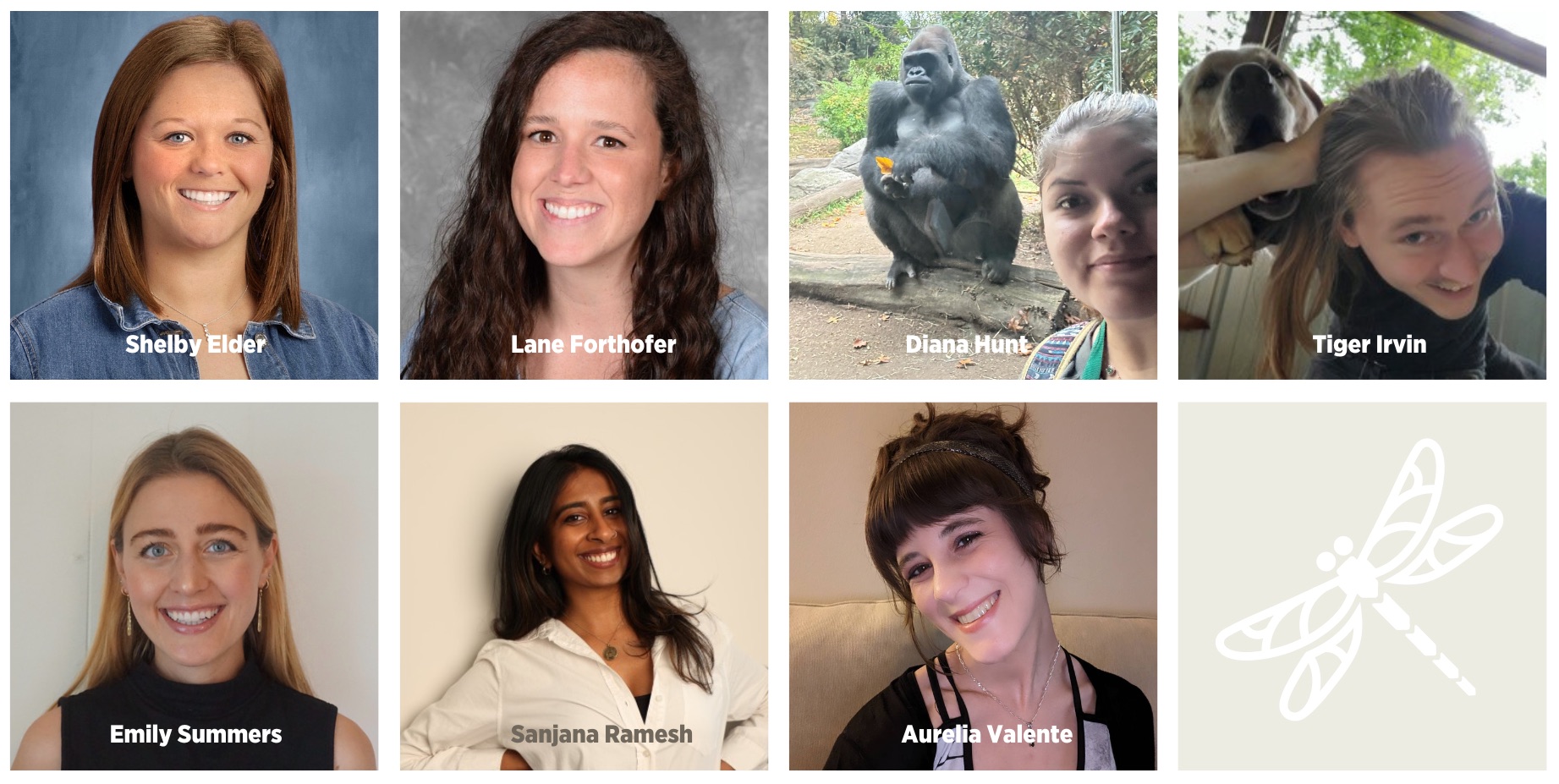 Shelby Elder, Lane Forthofer, Diana Hunt, Tiger Irvin, Emily Summers, Sanjana Ramesh, and Aurelia Valente