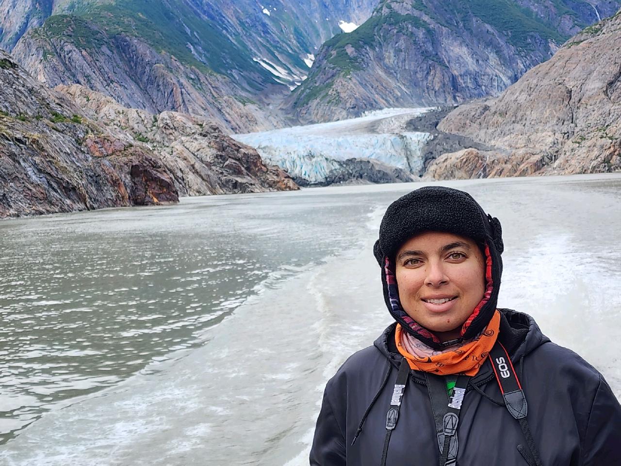 Ali at North Sawyer Glacier in Alaska
