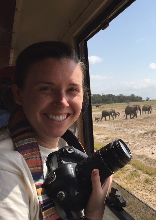 Student smiling to camera