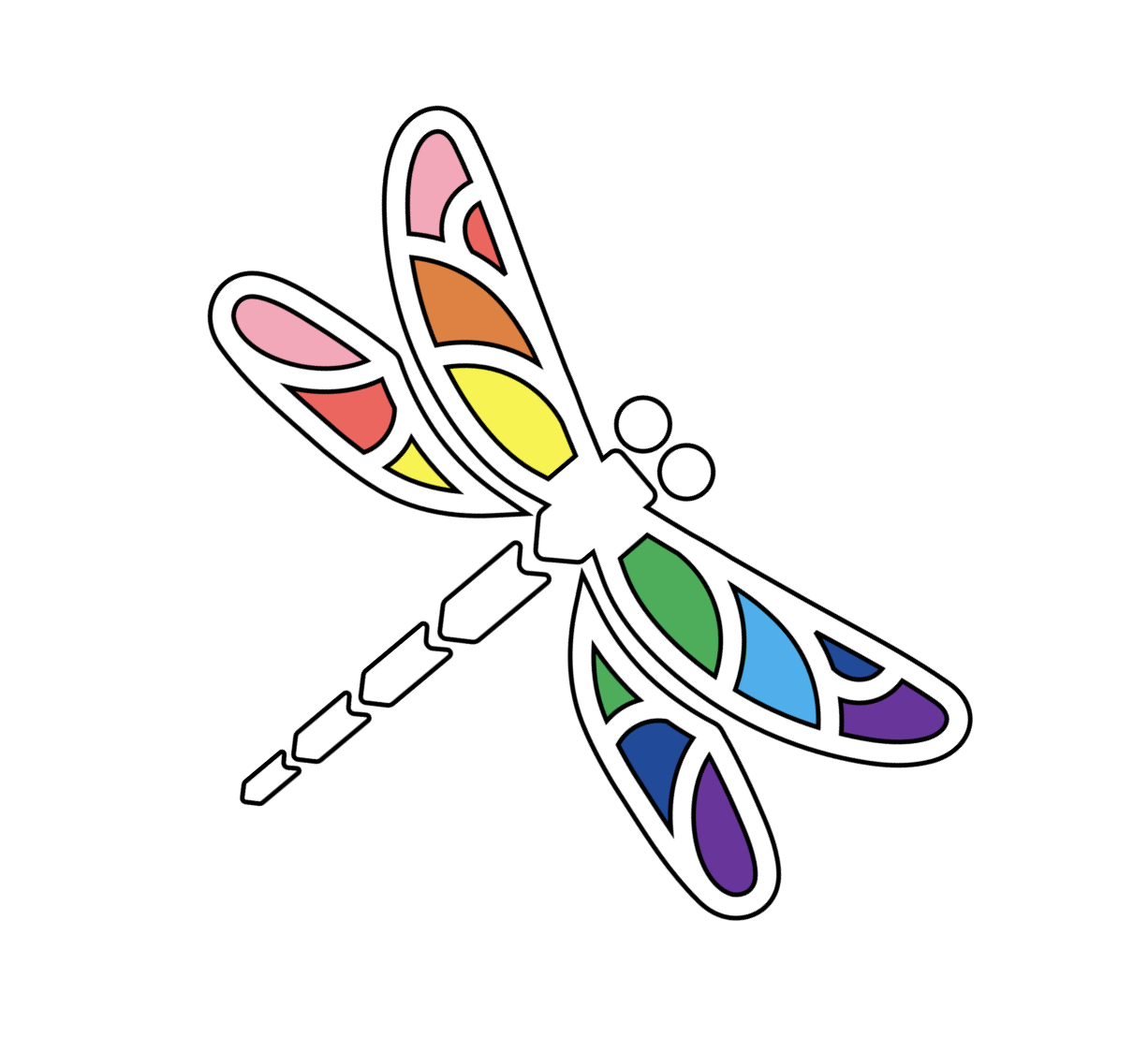 Rainbow dragonfly icon