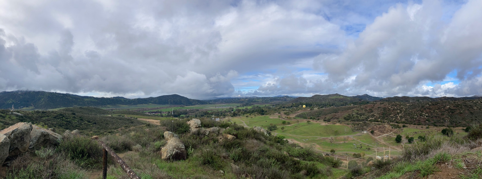 Looking over landscape