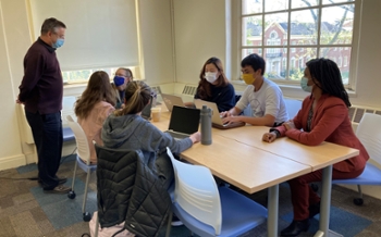 Michael Hughes and students