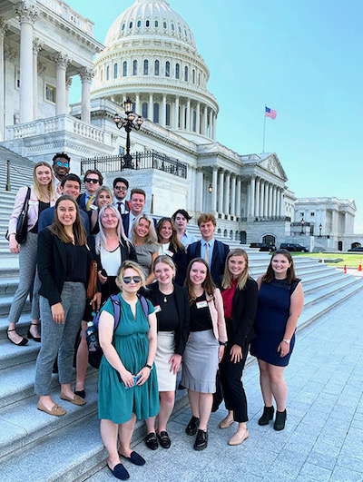 Inside Washington students outside the U.S. Capitol Building, summer 2021