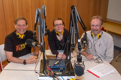 John Bailer, Rosemary Pennington, and Richard Campbell in their Williams studio