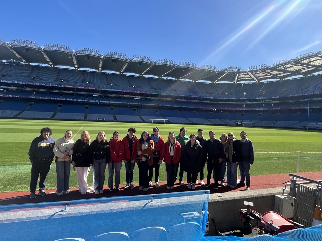 The group visited and toured Croke Park, the home of the Gaelic Athletic Association. This is the national stadium of Ireland where only Gaelic-based sports have historically been played. The 1920 Bloody Sunday Massacre took place on this field, a significant event in the Irish War for Independence.