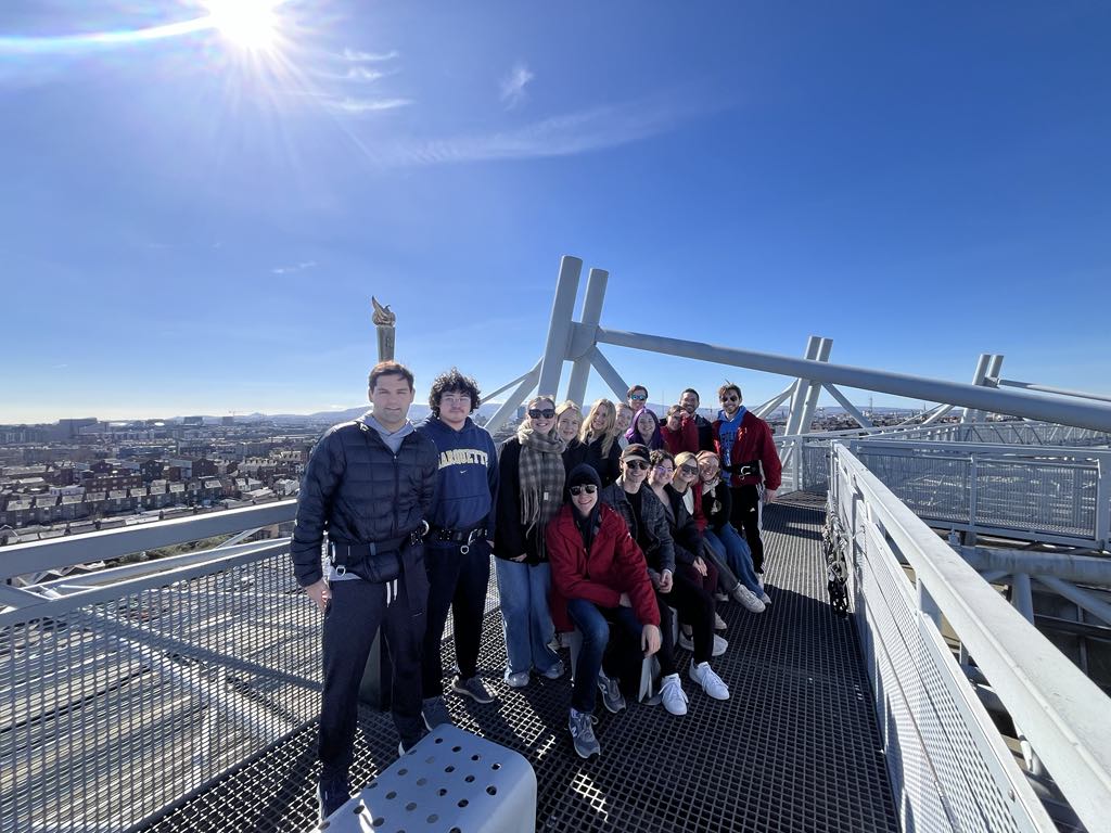 The Croke Park tour also included a walk along the stadium's catwalk. Luckily, this was the sunniest day while we were in Dublin.